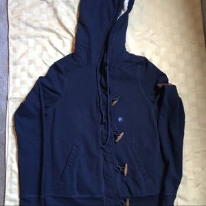 Hollister Co. fur coat with wooden toggles Size: S